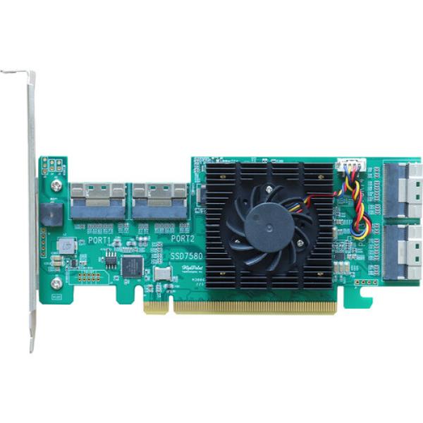 HighPoint PCIe 4.0 x16 8-Channel U.2 NVMe RAID Controller 3